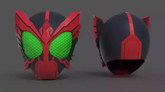Kamen Rider 000 Helmet 3D print model