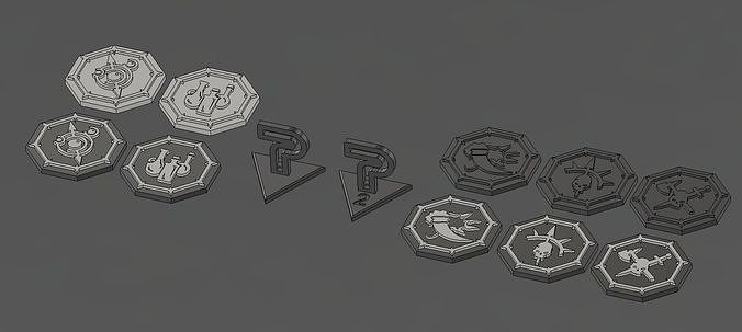 Warcry tokens 3D print model