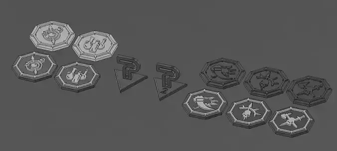 Warcry tokens 3D print model