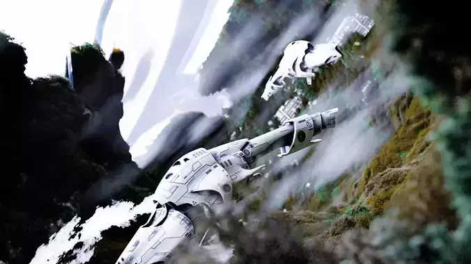 blender Sci fi scenes FBX 3D model