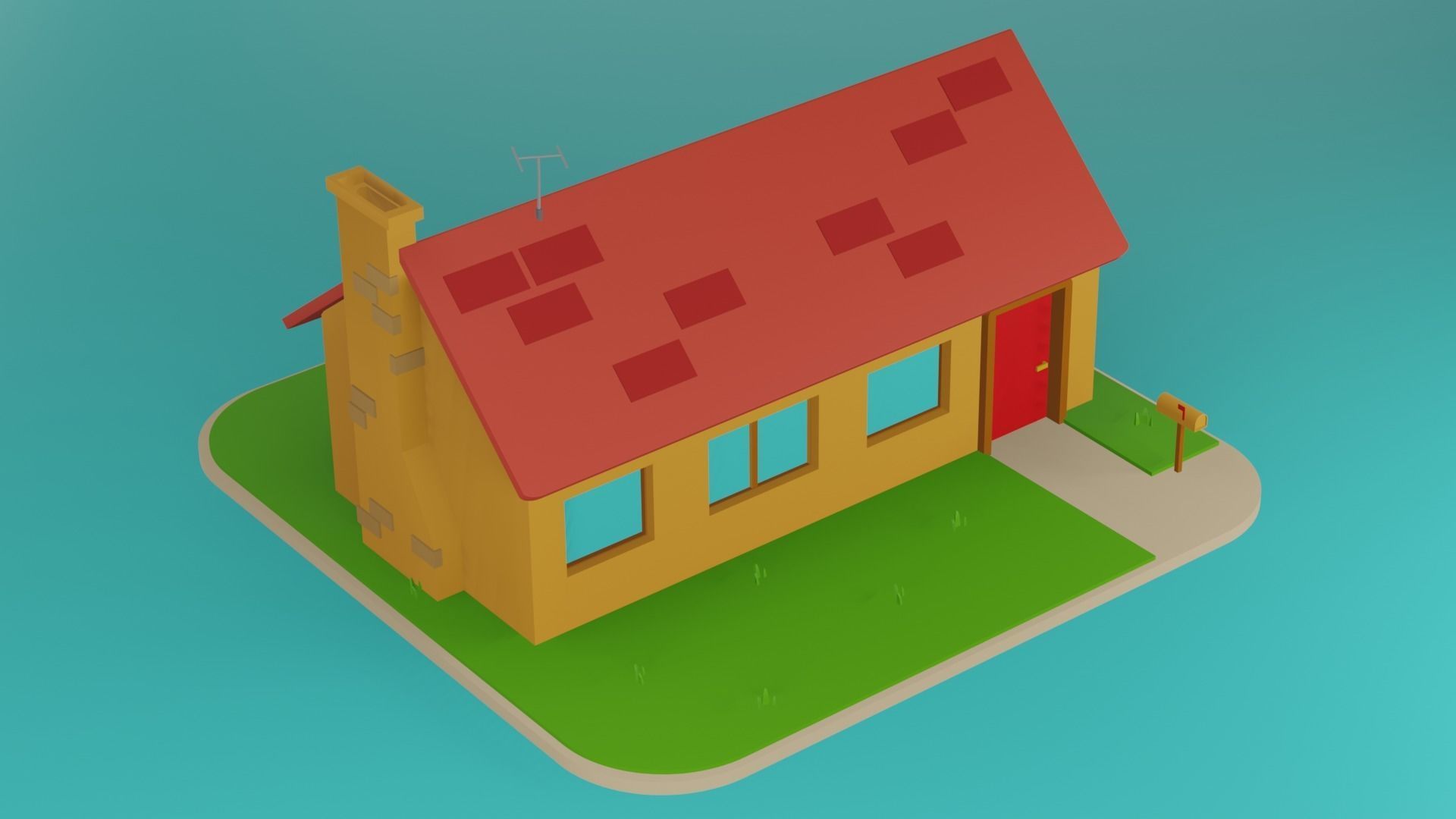 house plastic miniature colorfull minihouse home 3D print model_1