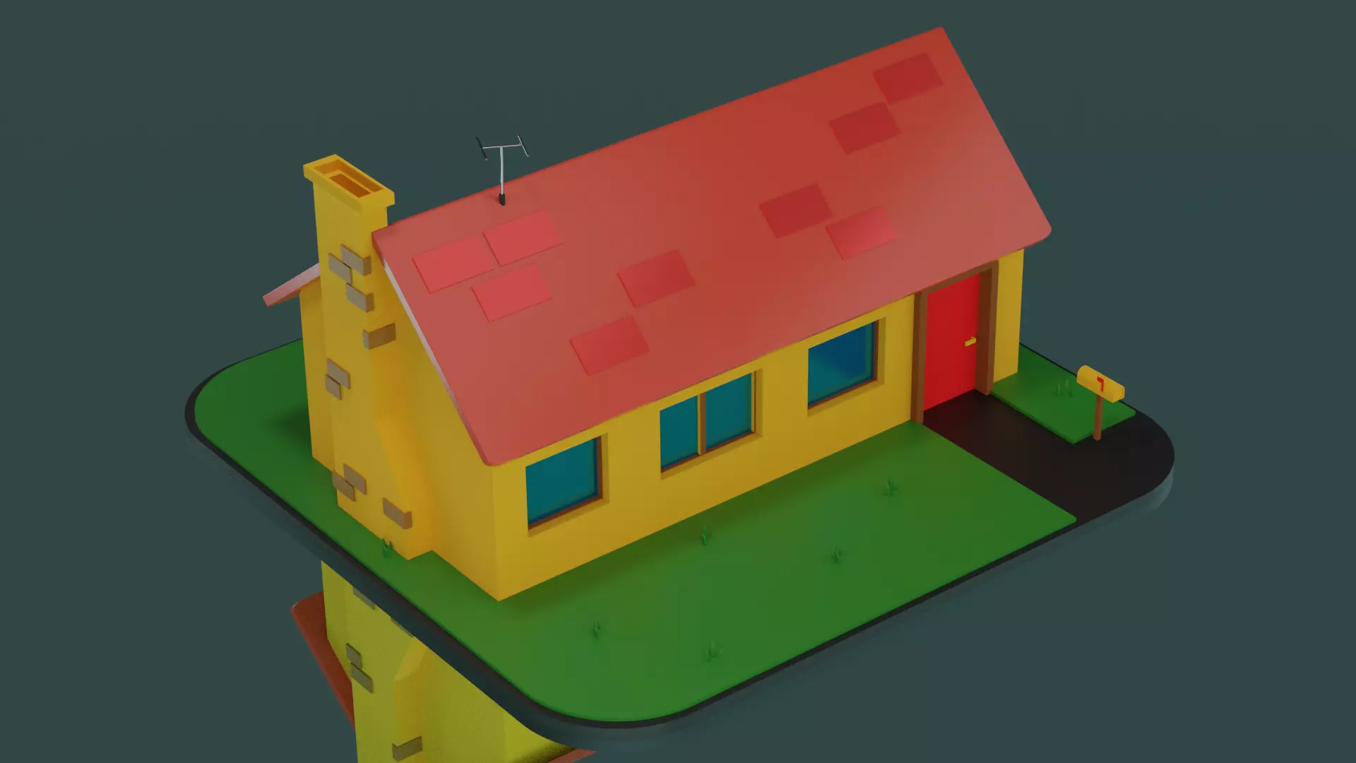 house plastic miniature colorfull minihouse home 3D print model_0