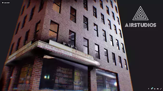 Low Poly - New York Building Low-poly 3D model