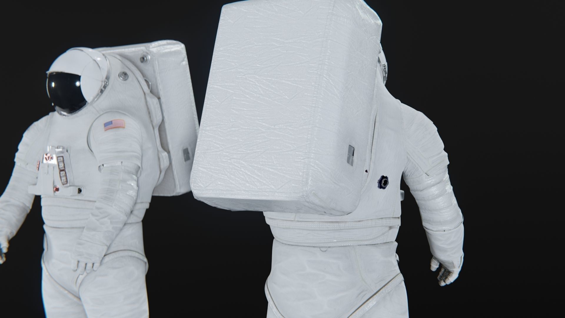 Next Gen XEMU Artemis Spacesuit Rigged 3D model_9