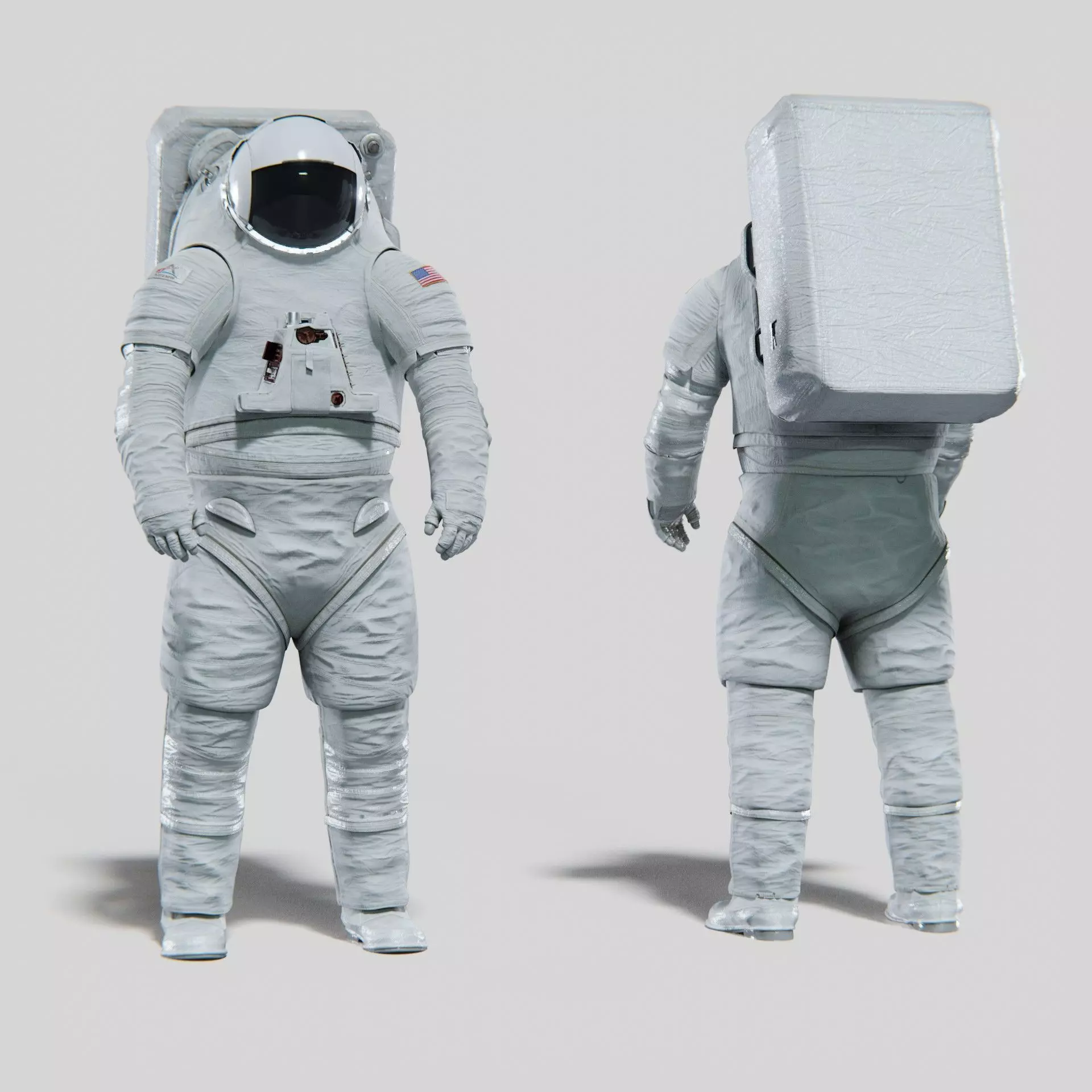 Next Gen XEMU Artemis Spacesuit Rigged 3D model_0