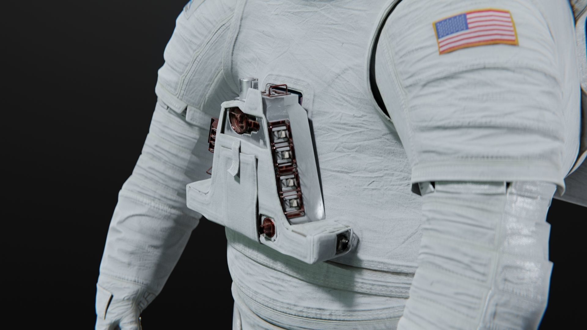 Next Gen XEMU Artemis Spacesuit Rigged 3D model_15