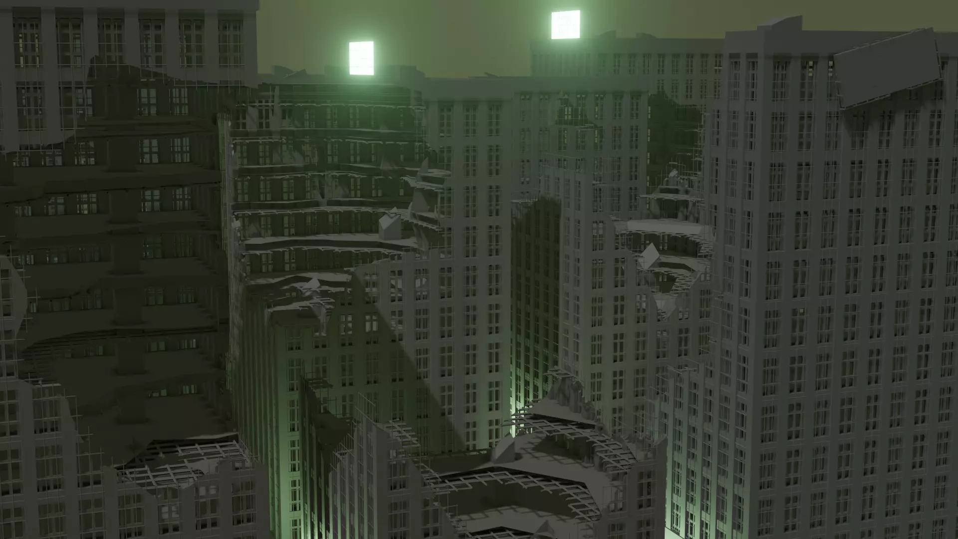 apocalyptic city Free low-poly 3D model