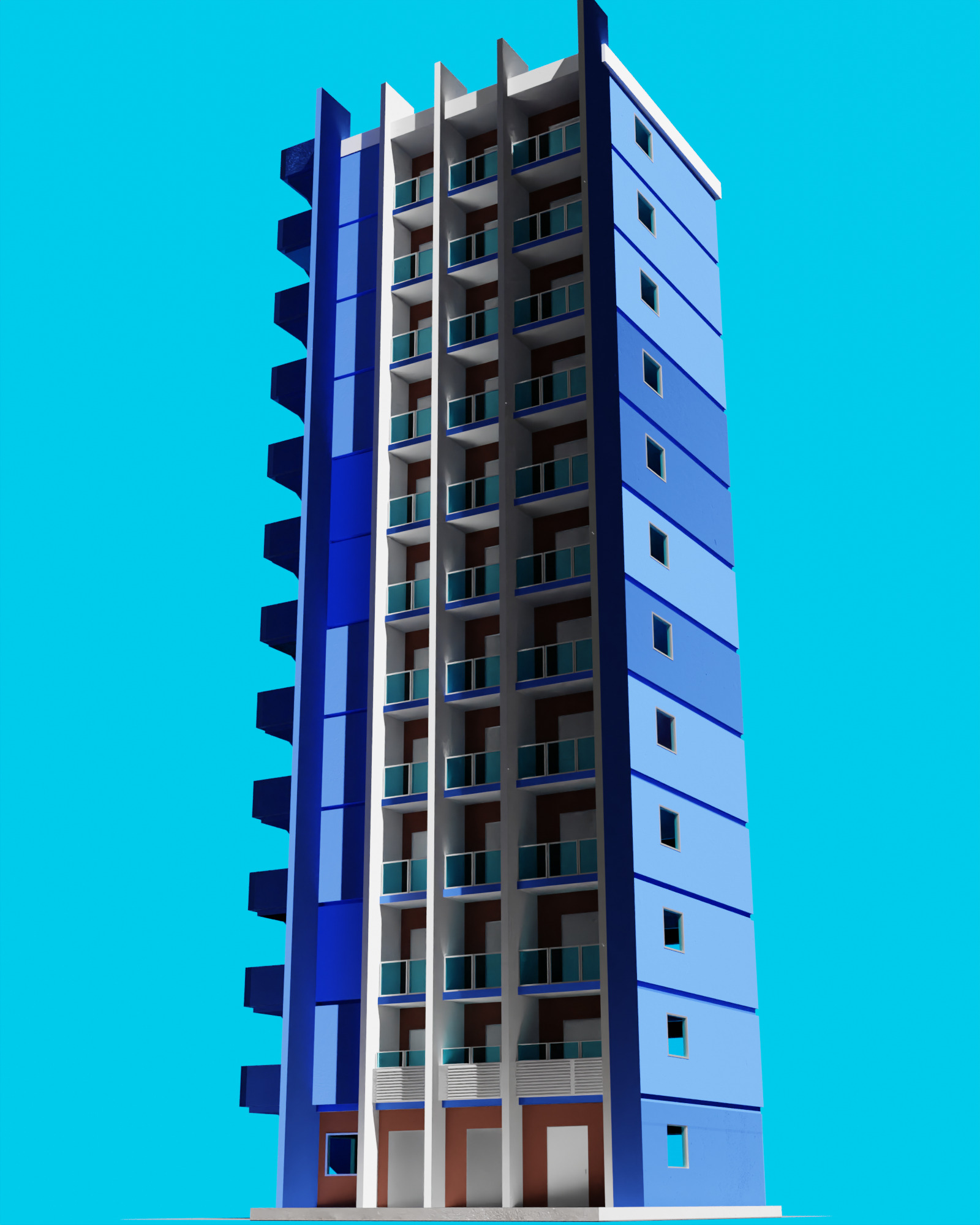 Tokyo Building Low-poly 3D model_1