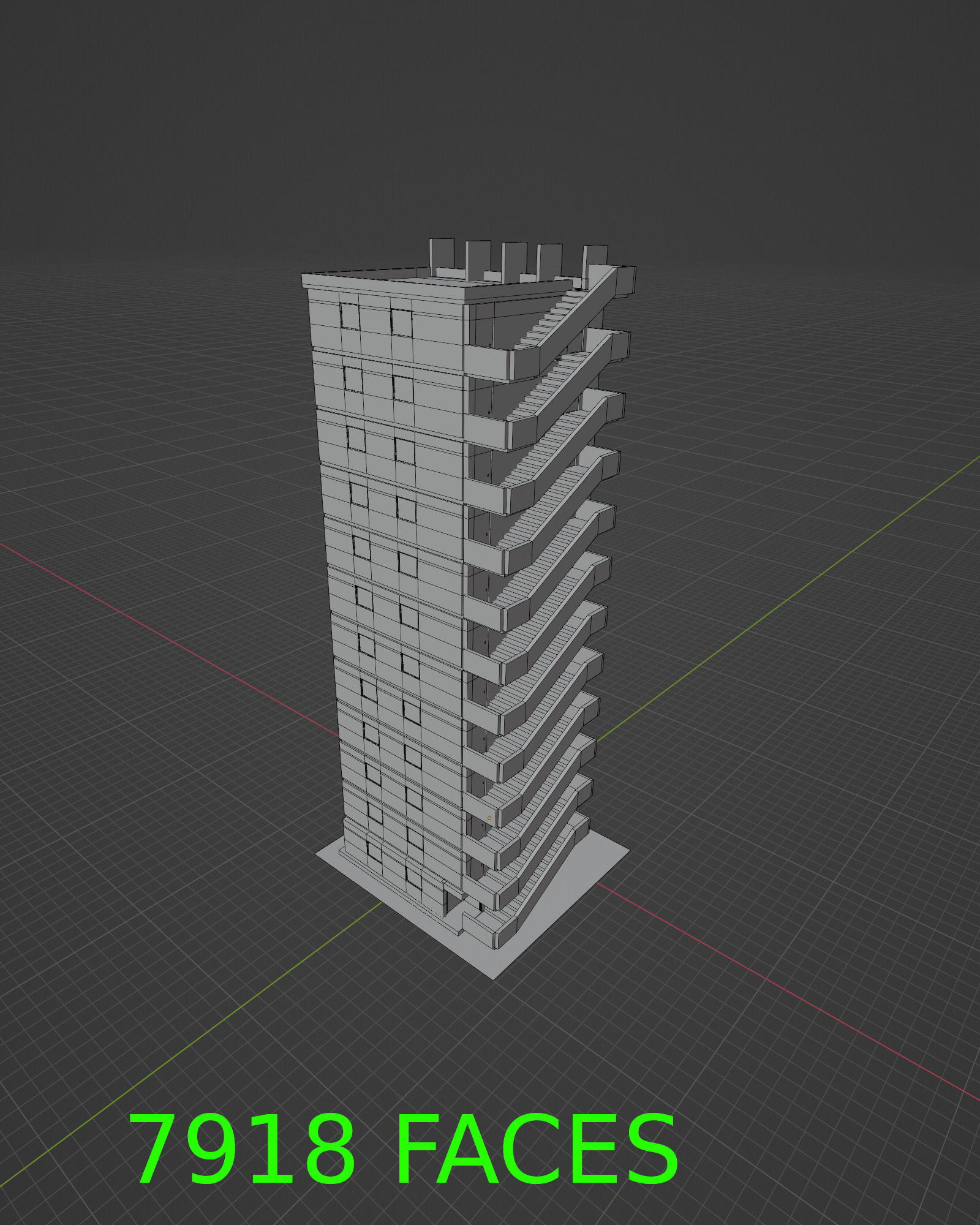 Tokyo Building Low-poly 3D model_6