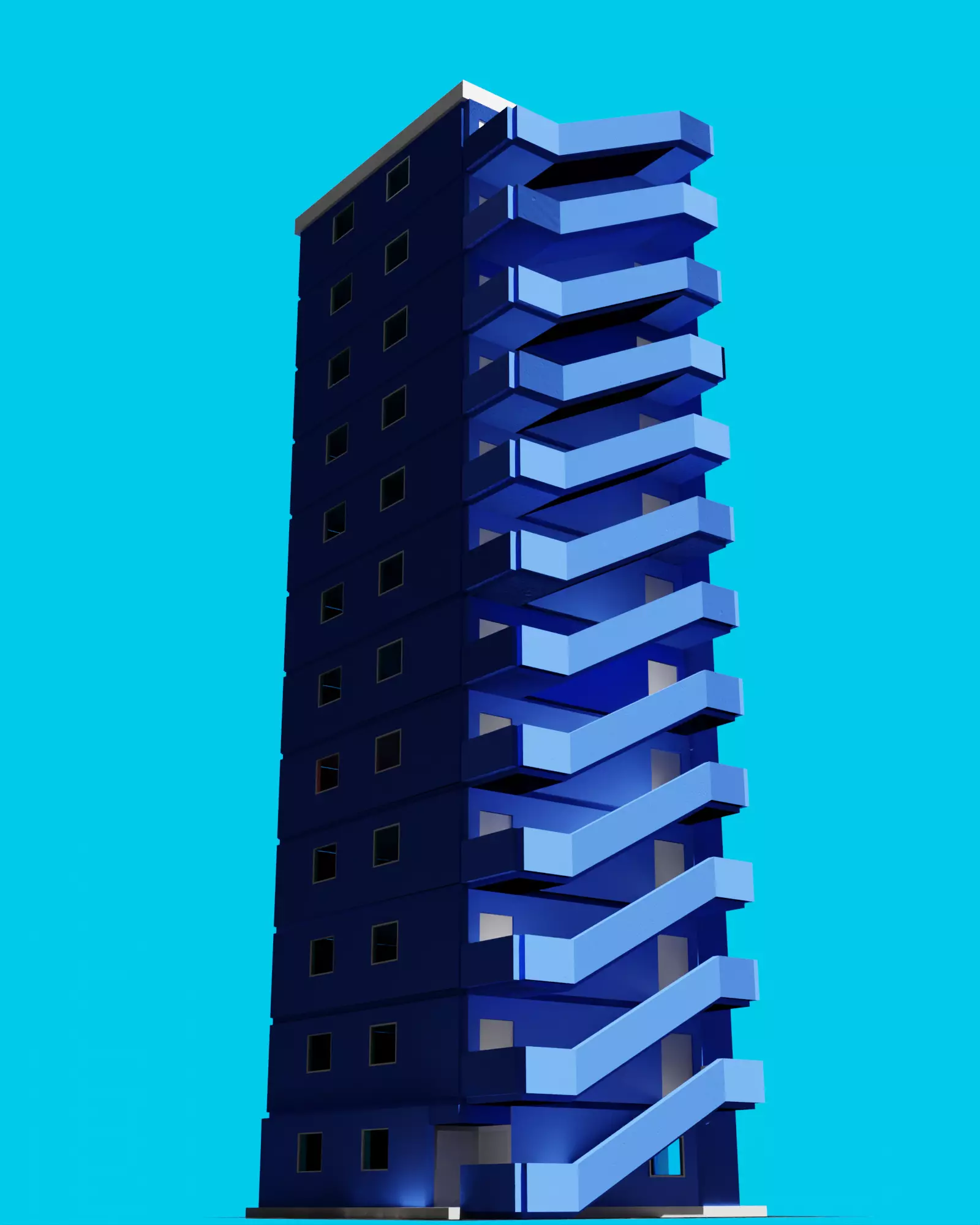 Tokyo Building Low-poly 3D model_0