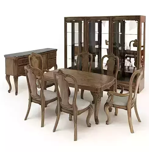 Retro American Wooden  Furniture Set