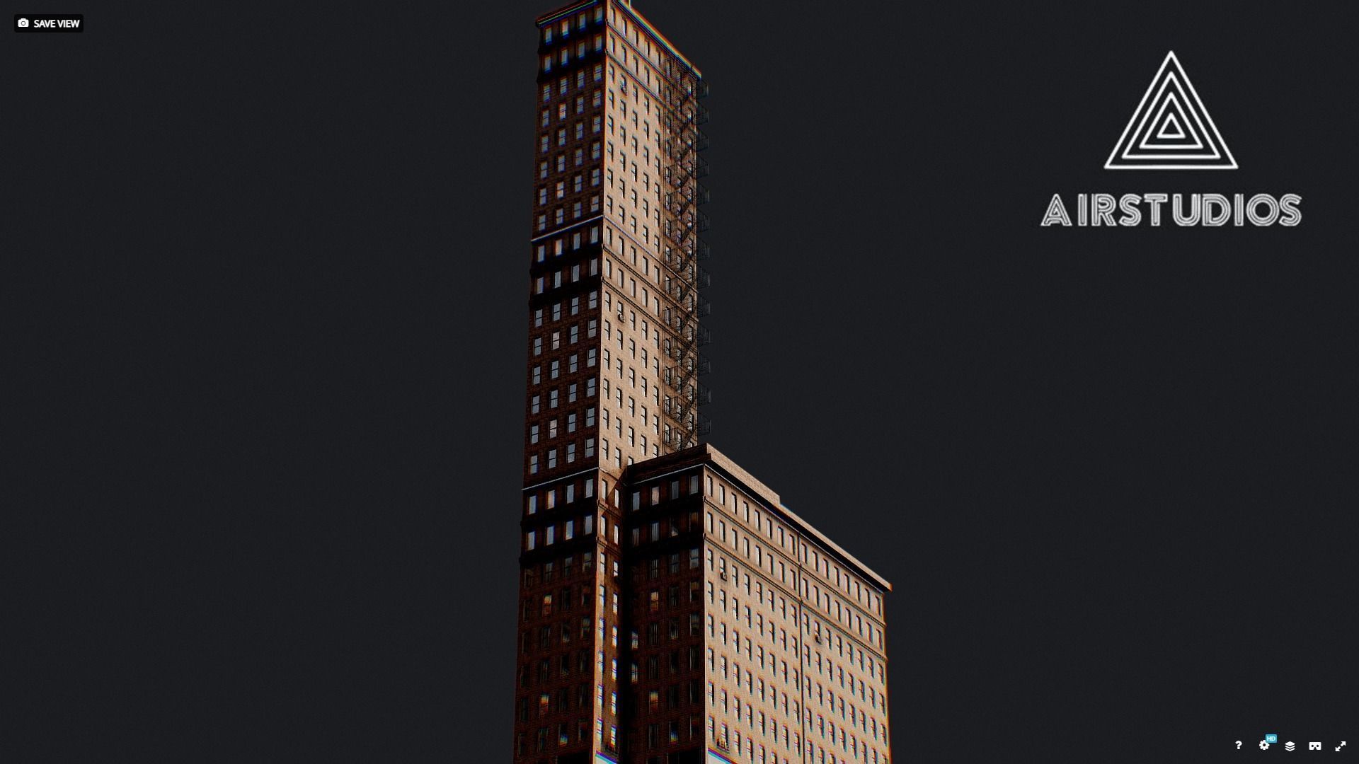 Low Poly - New York Building 3D model_1