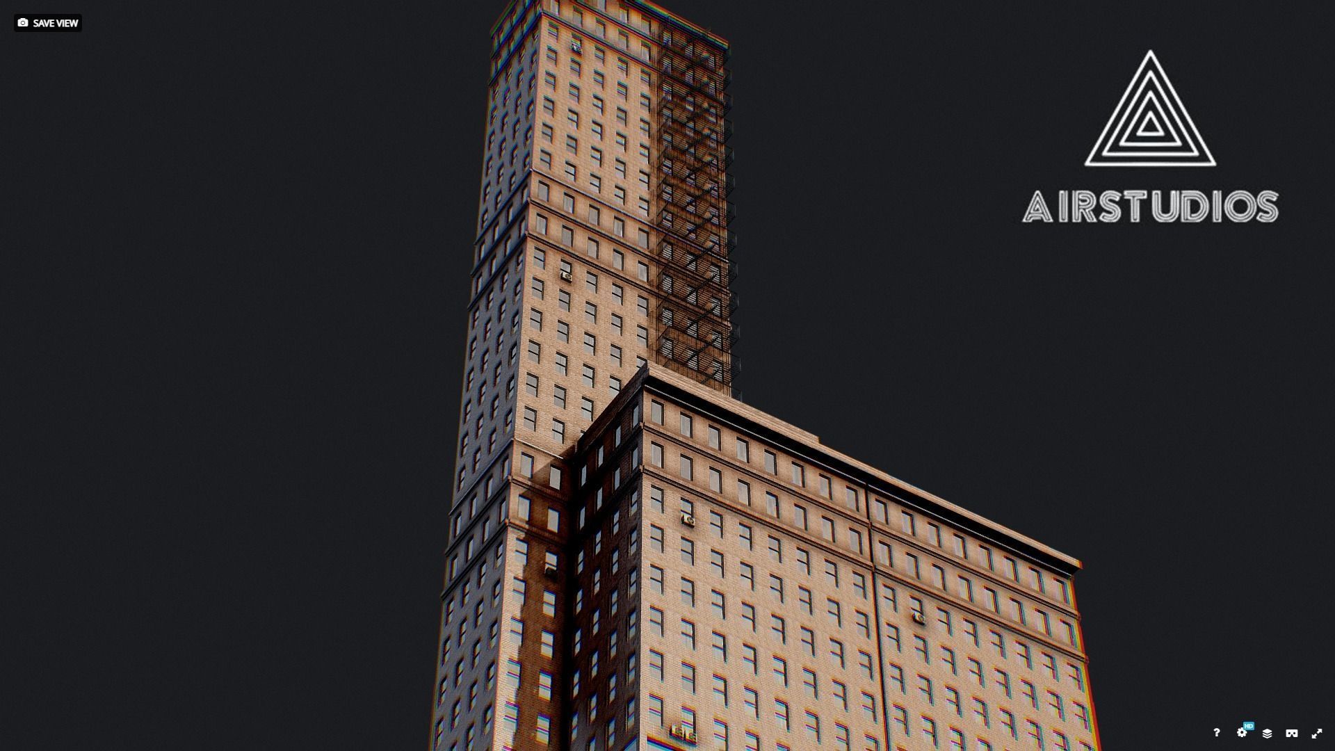 Low Poly - New York Building 3D model_3
