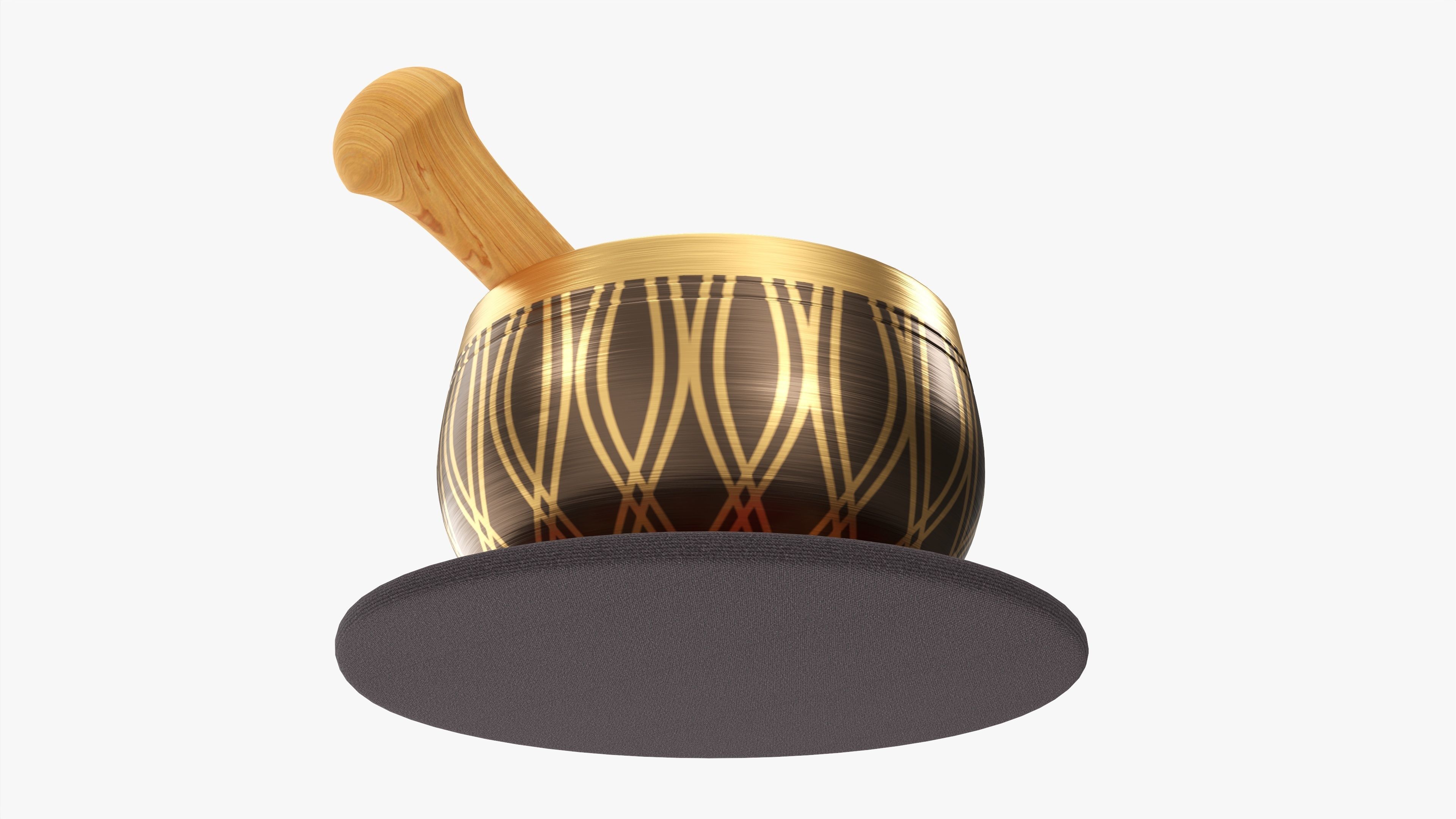 Tibetan singing bowl 3D model_2