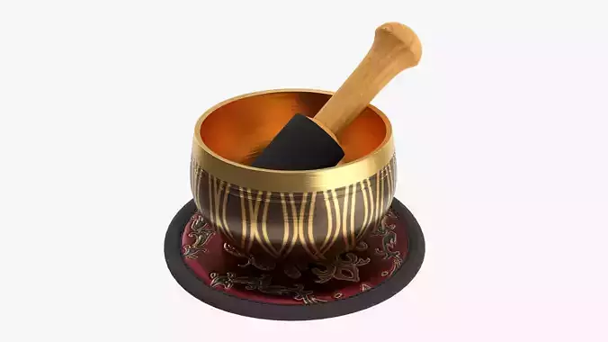 Tibetan singing bowl 3D model