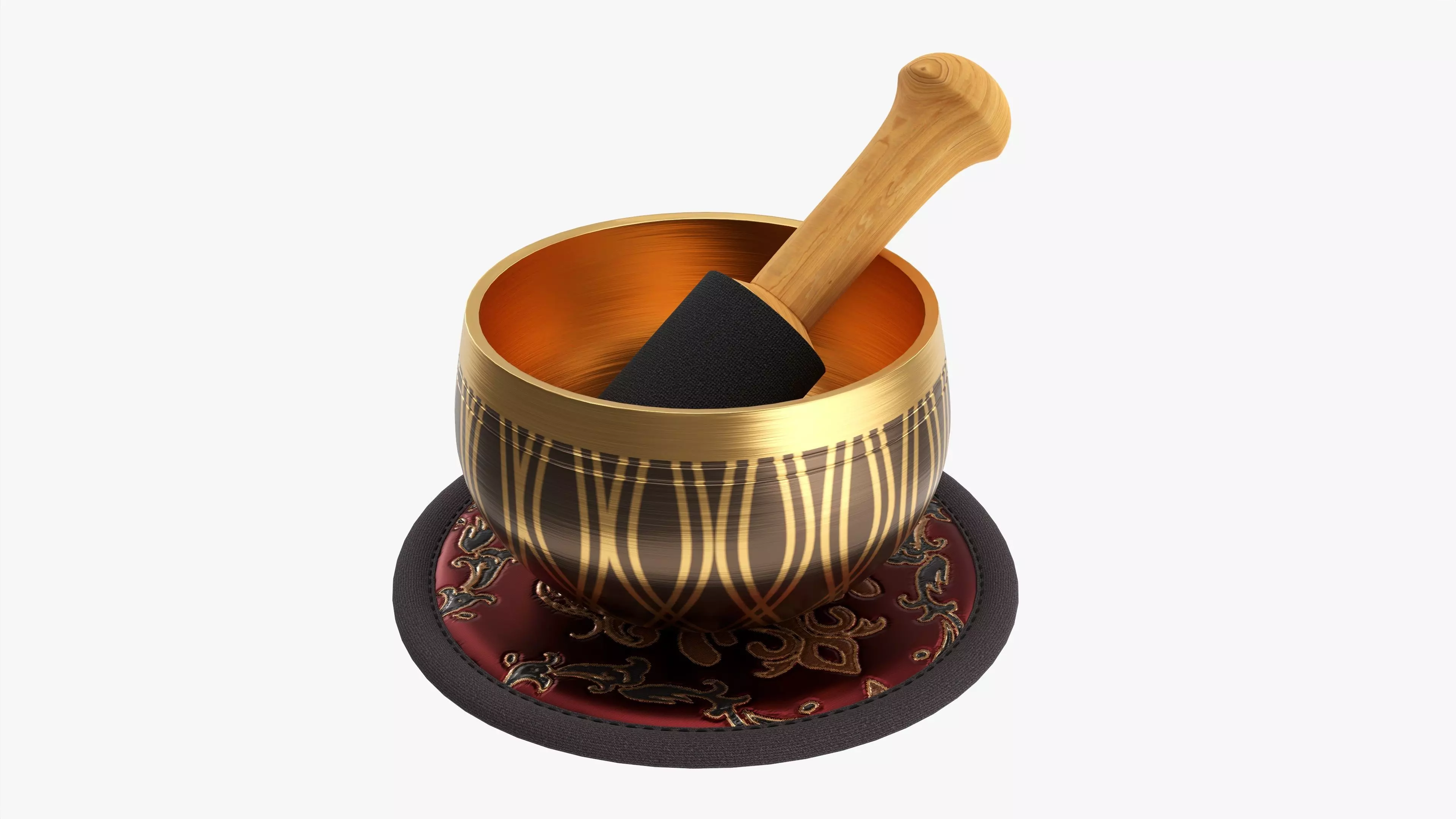 Tibetan singing bowl 3D model_0