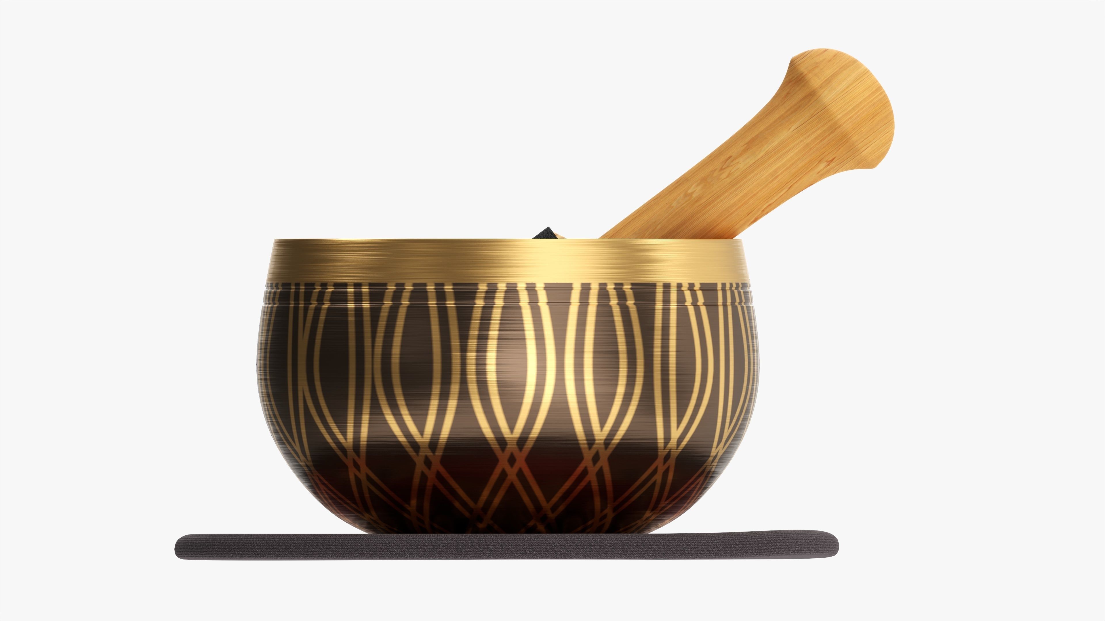 Tibetan singing bowl 3D model_3