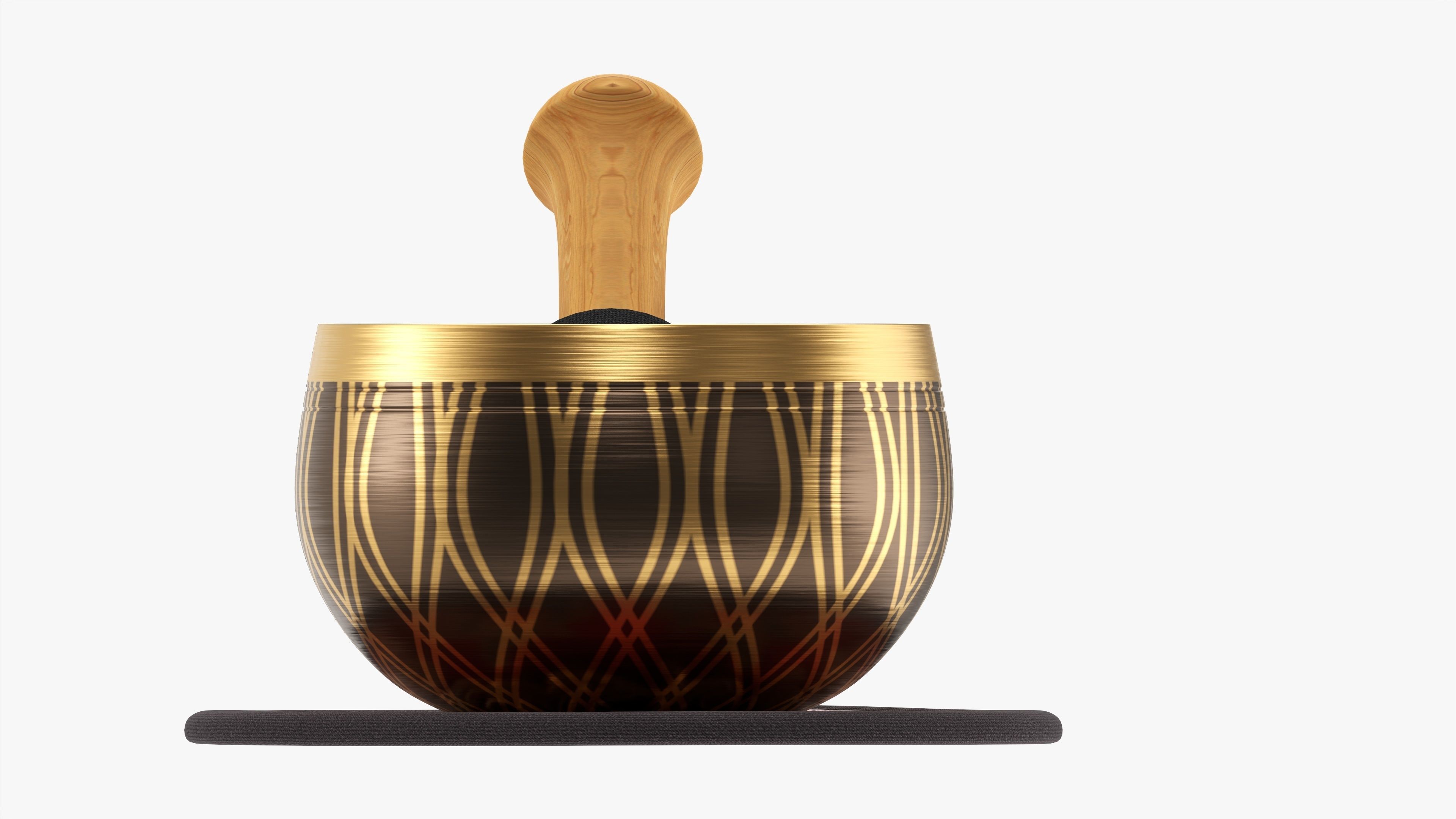 Tibetan singing bowl 3D model_4