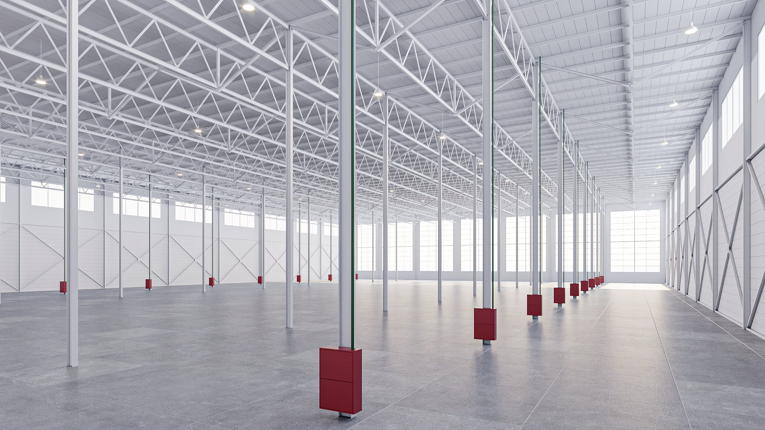 warehouse 01 low poly Low-poly 3D model_1