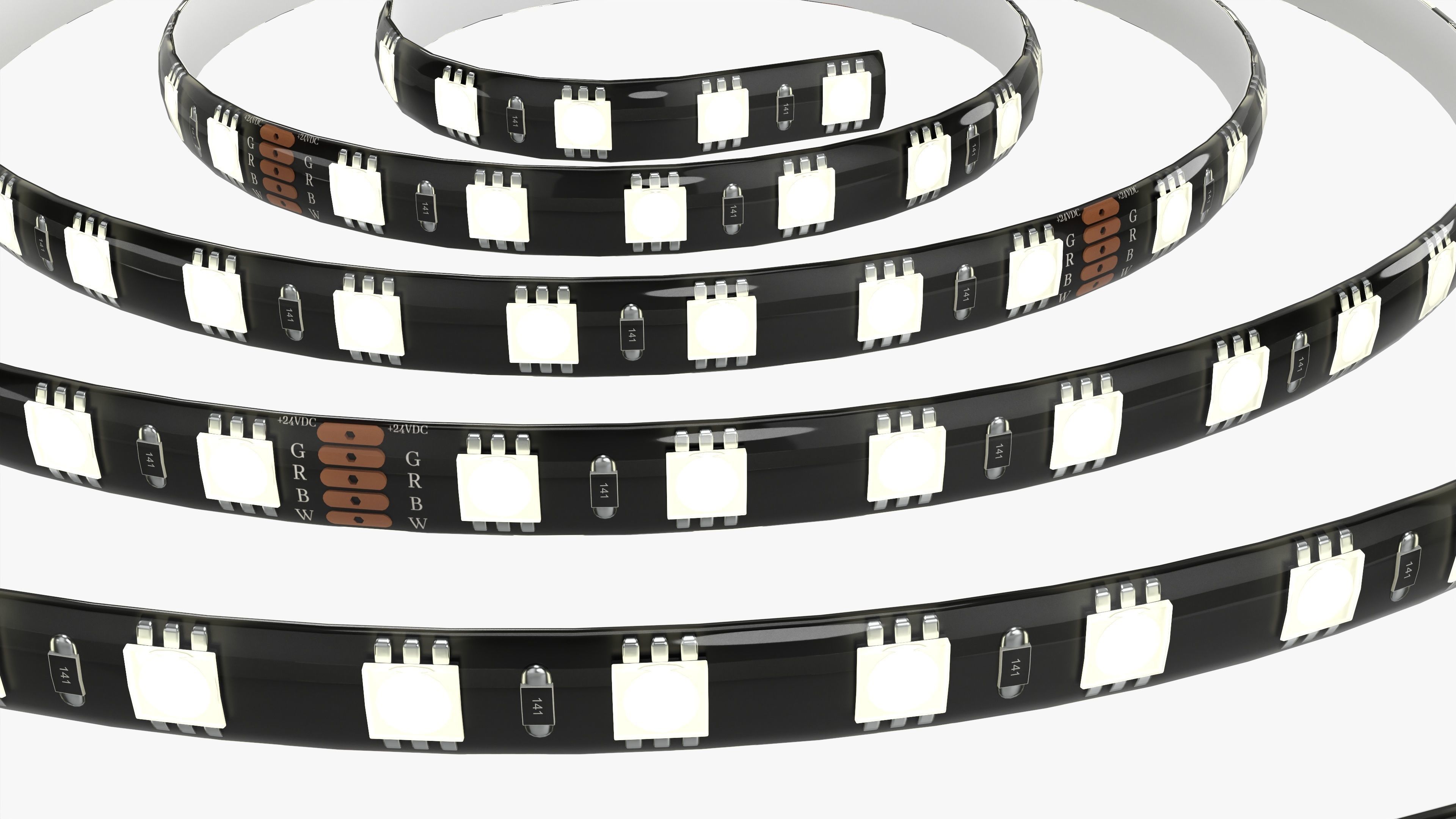 LED strip roll 3D model_4
