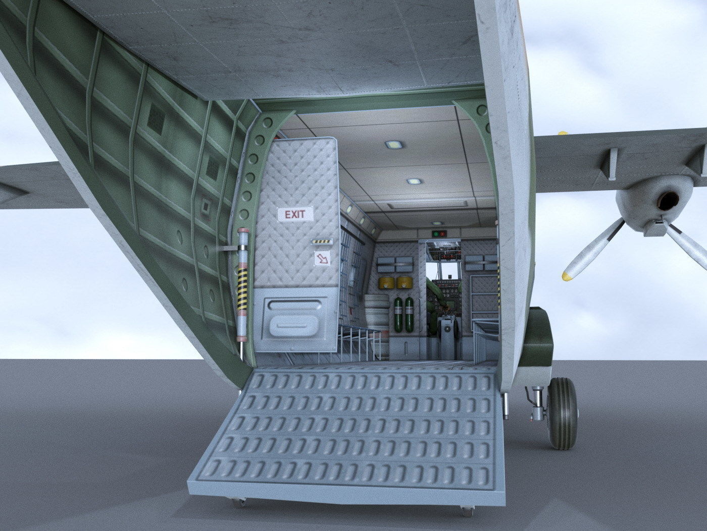 CASA 212 Aviocar 3D model_12