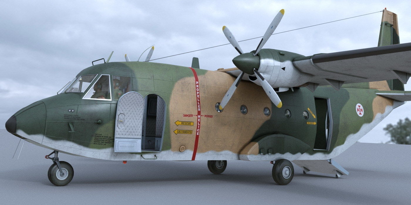 CASA 212 Aviocar 3D model_1