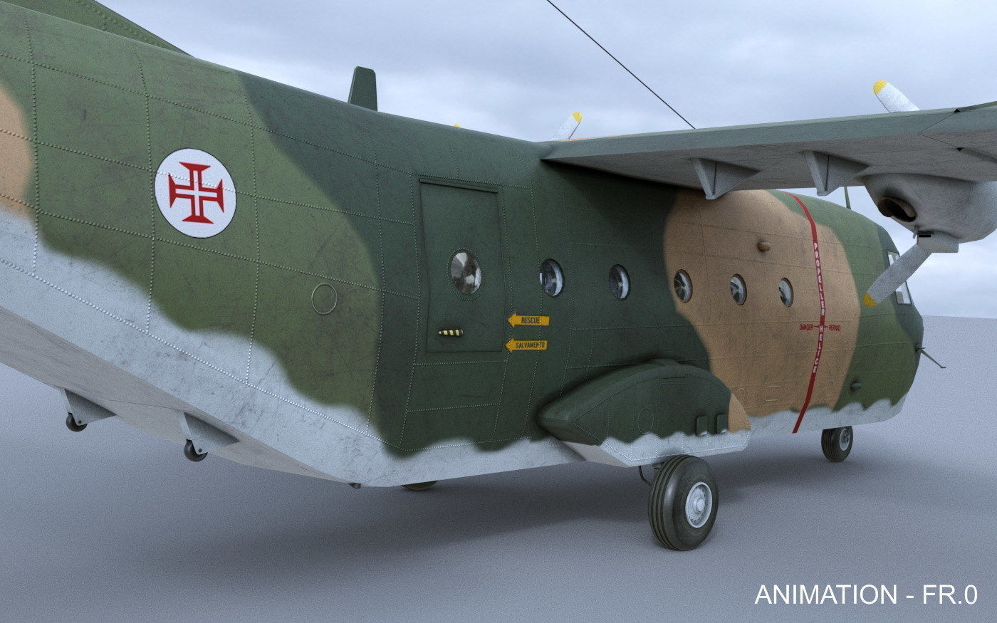 CASA 212 Aviocar 3D model_8