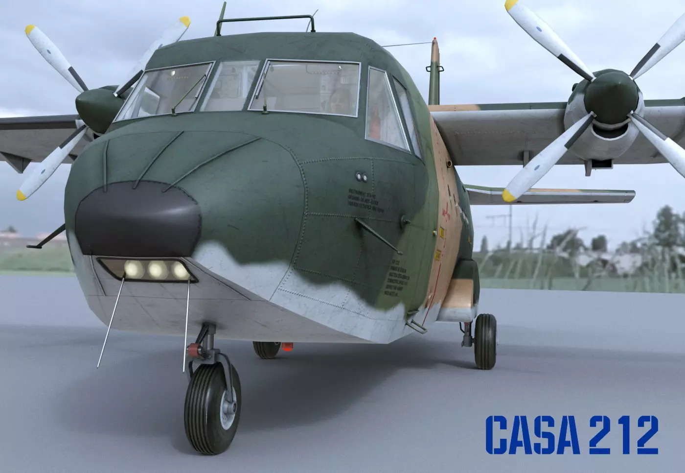 CASA 212 Aviocar 3D model_0