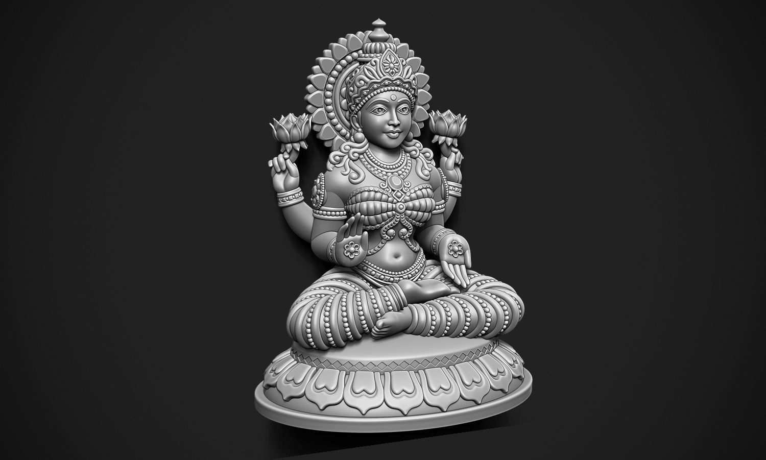Laxmi Jee version 2 idol 3D print model_1