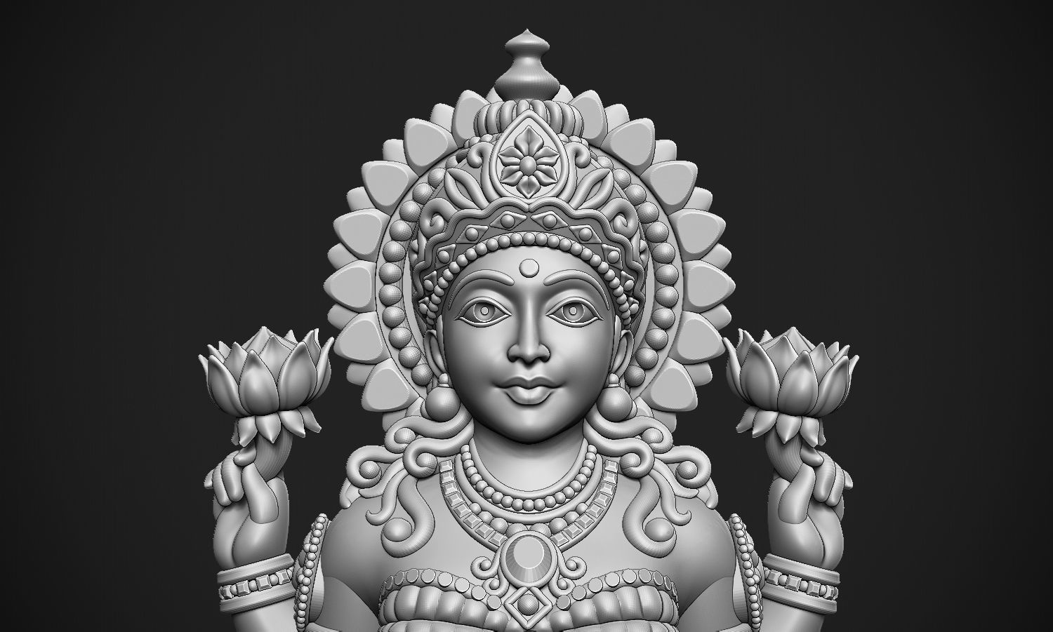 Laxmi Jee version 2 idol 3D print model_8