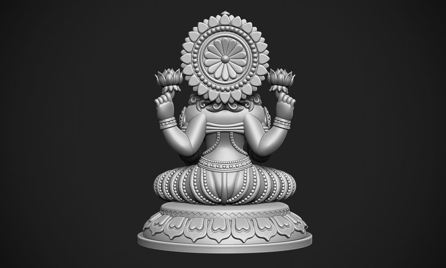 Laxmi Jee version 2 idol 3D print model_3