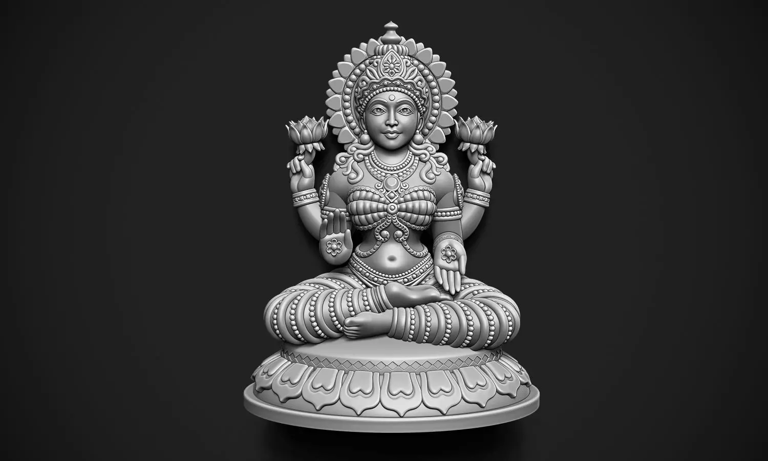 Laxmi Jee version 2 idol 3D print model_0
