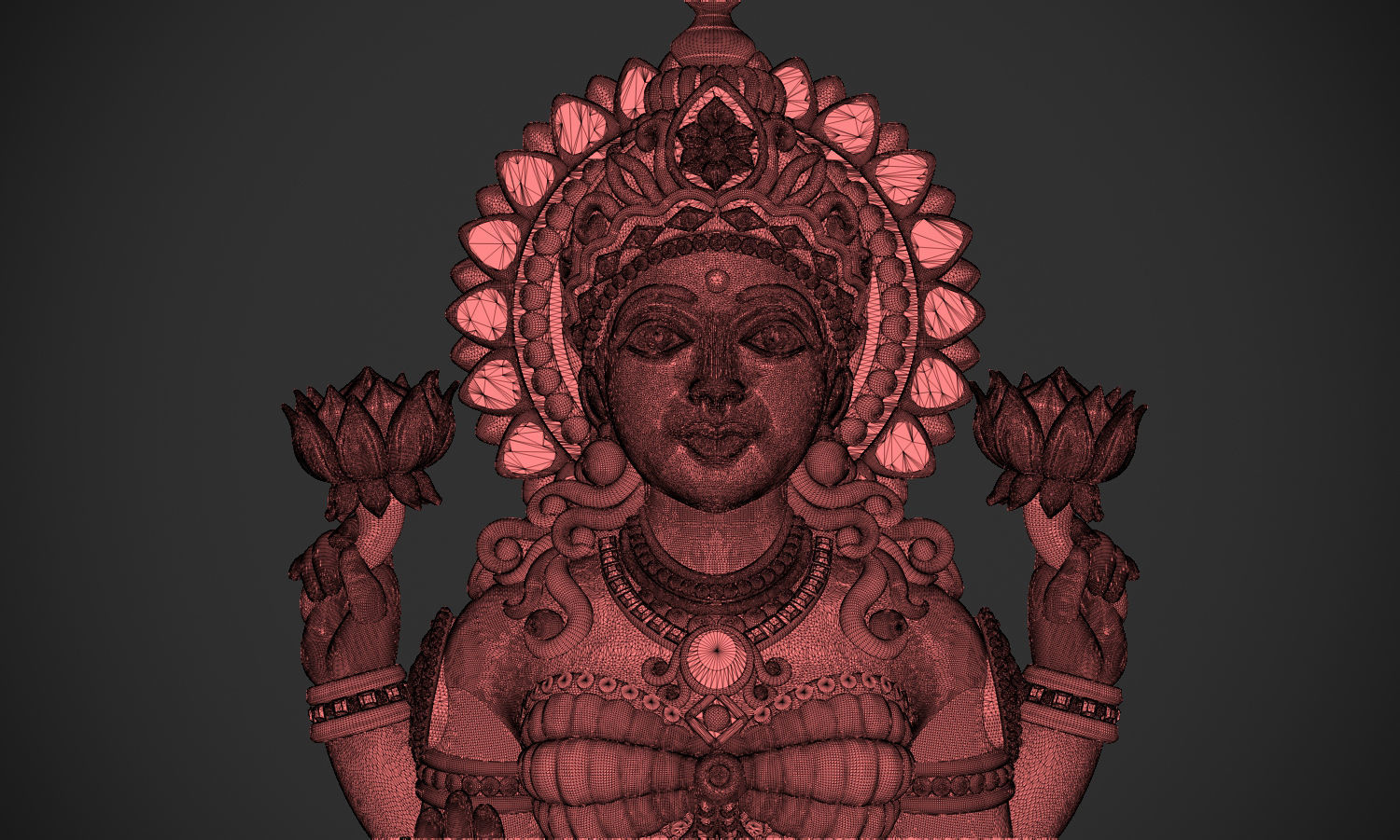 Laxmi Jee version 2 idol 3D print model_16