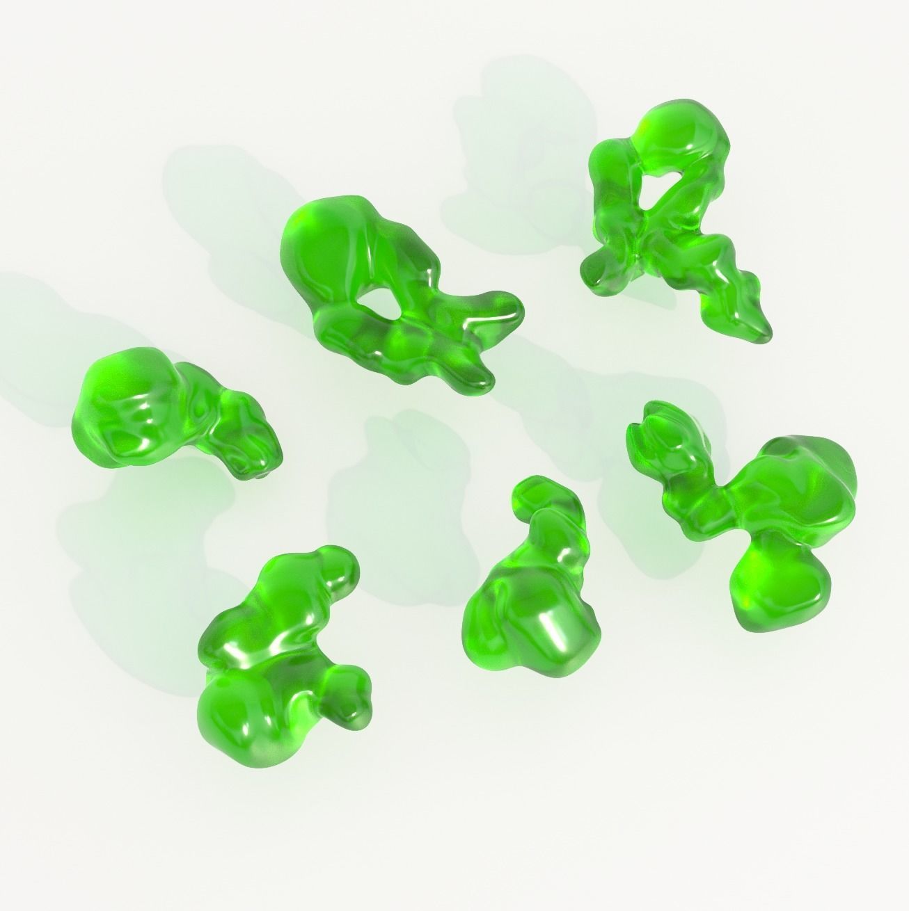 Amorphous clots 3D model