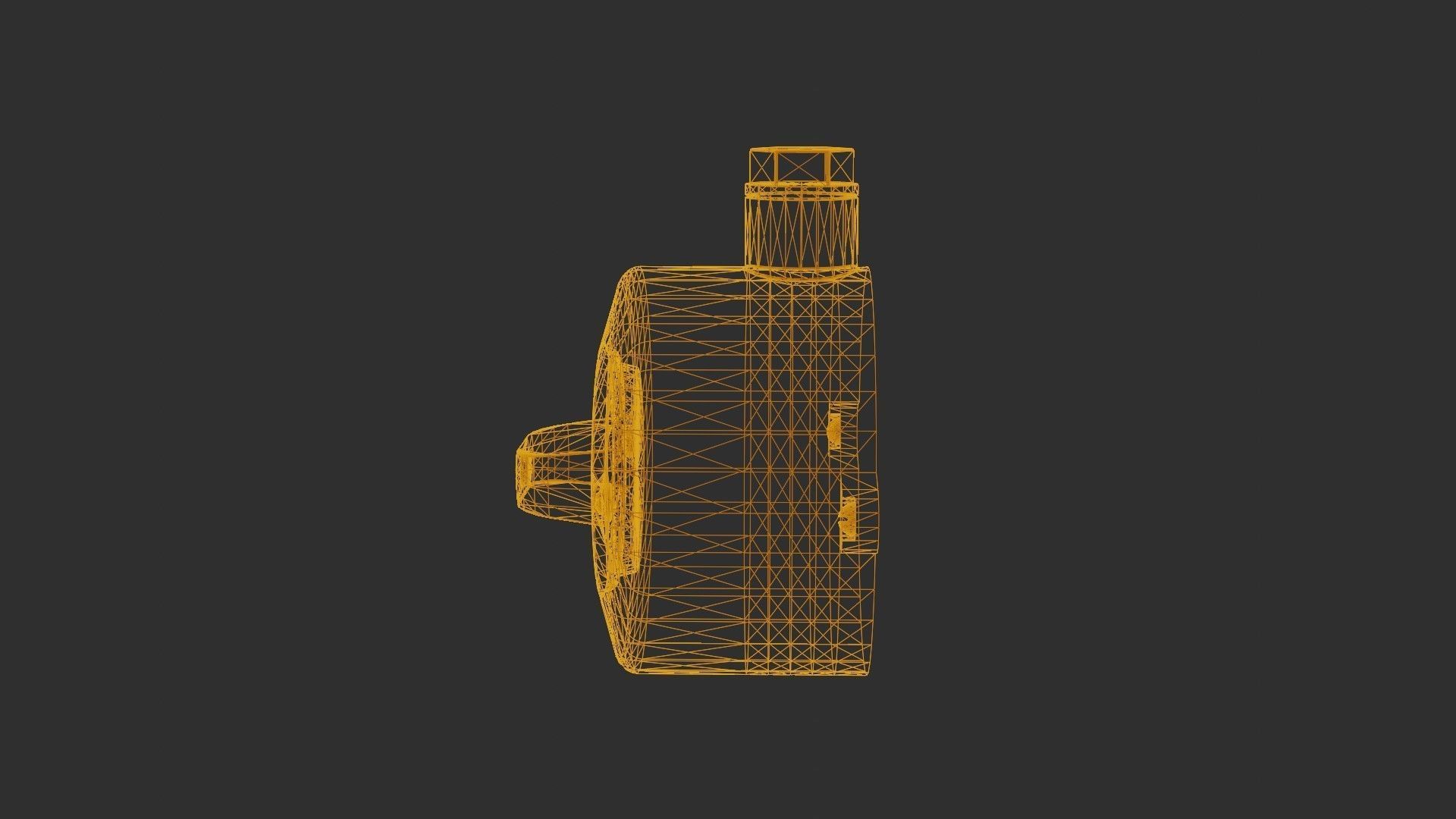 Old retro russian soviet electrical light switch Low-poly 3D model_3