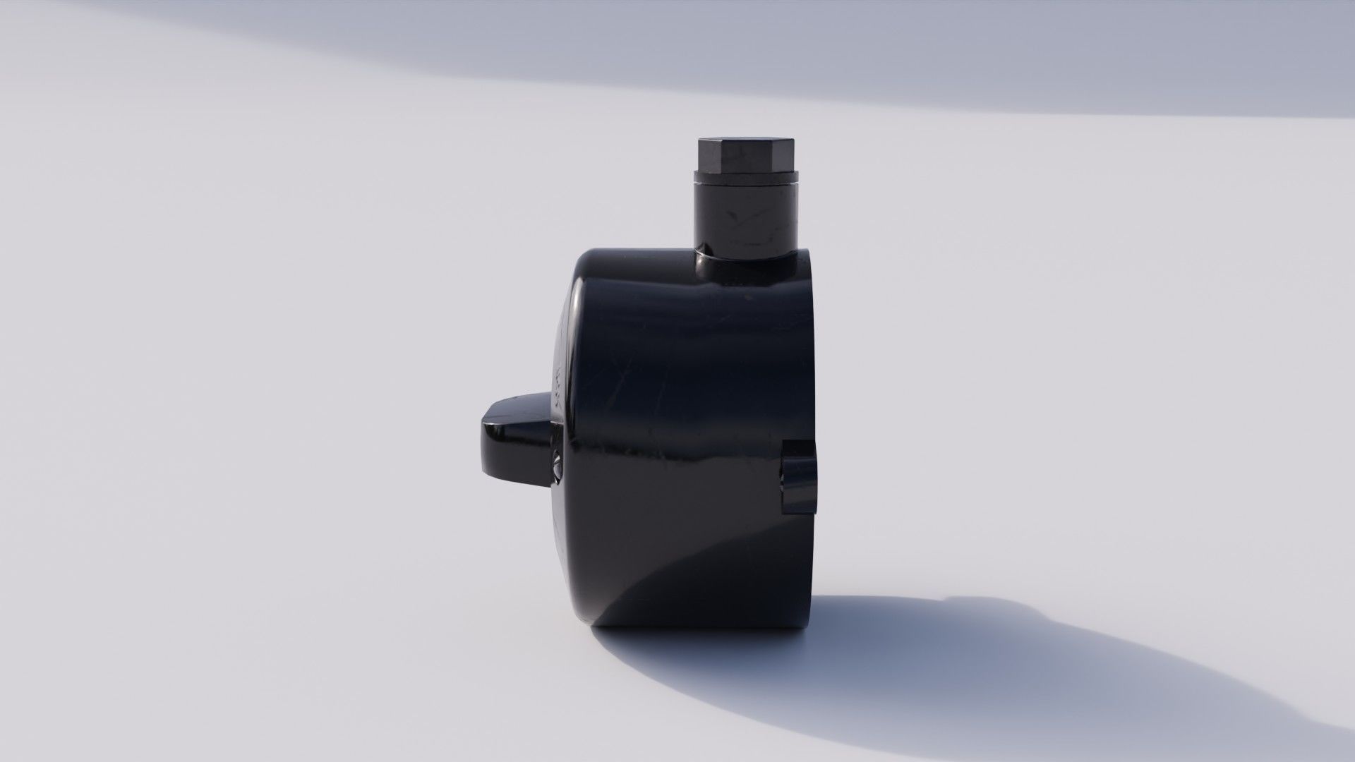 Old retro russian soviet electrical light switch Low-poly 3D model_2