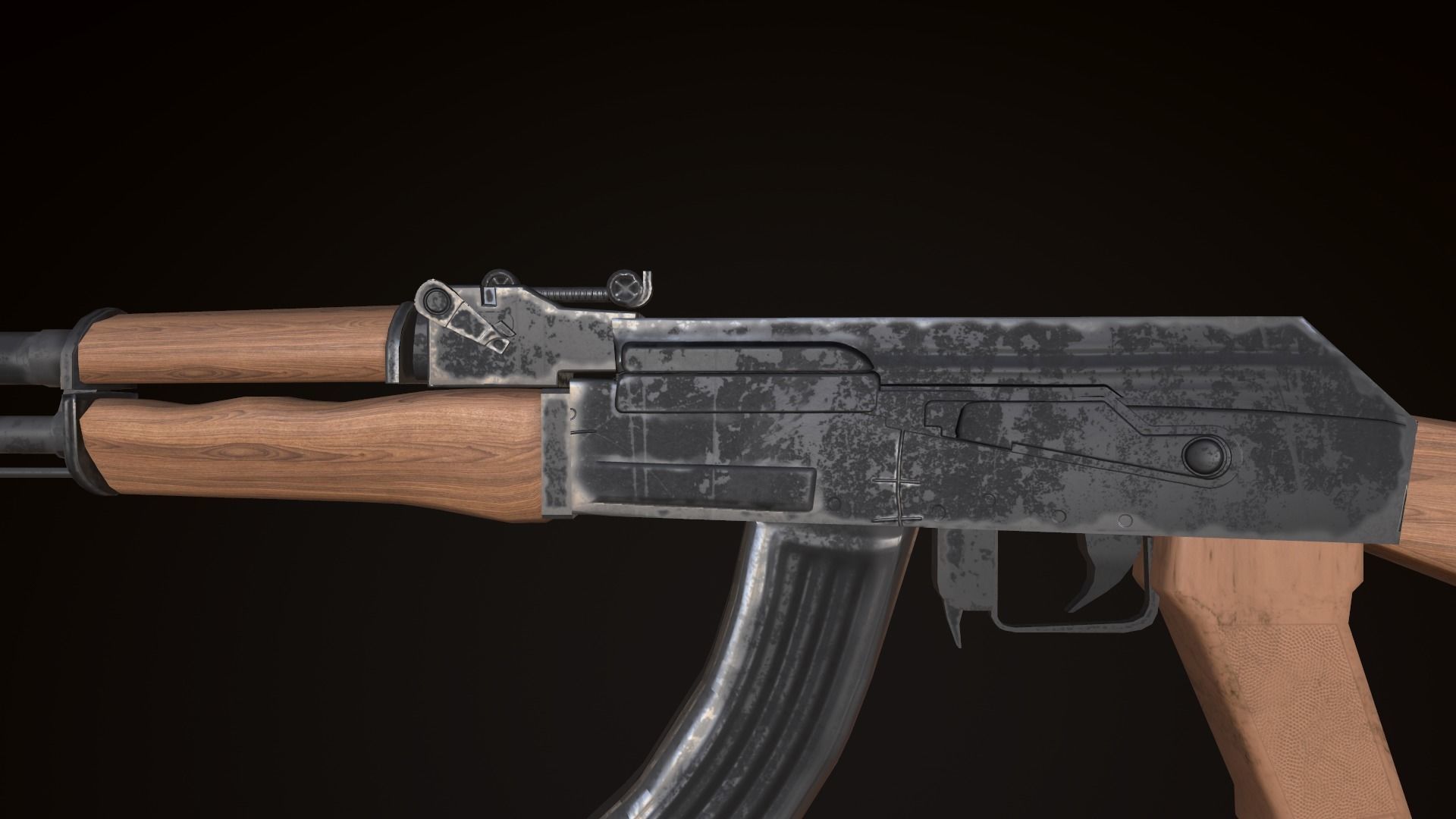 AKM - Model and Textures  Low-poly 3D model_3