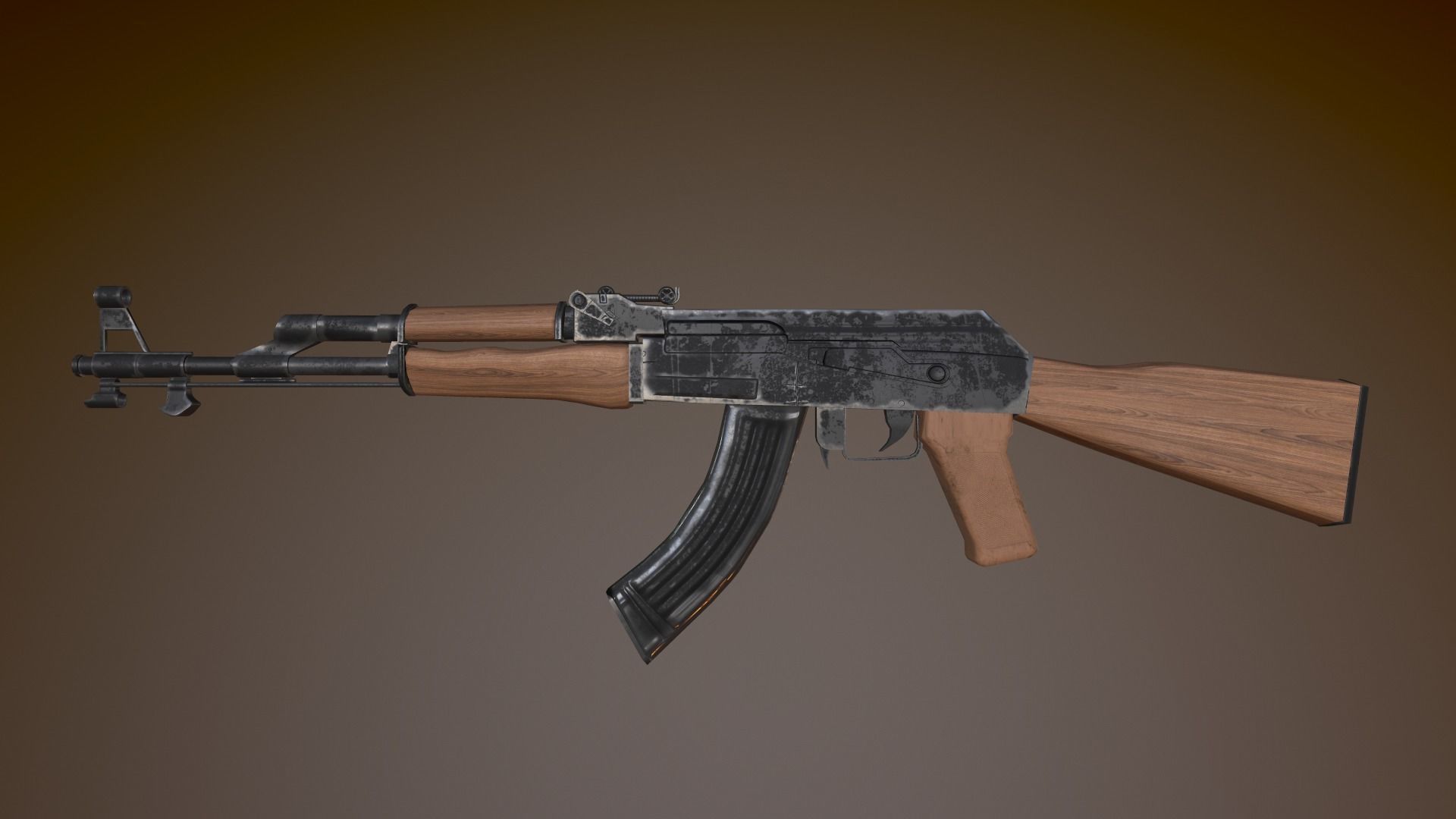 AKM - Model and Textures  Low-poly 3D model_6