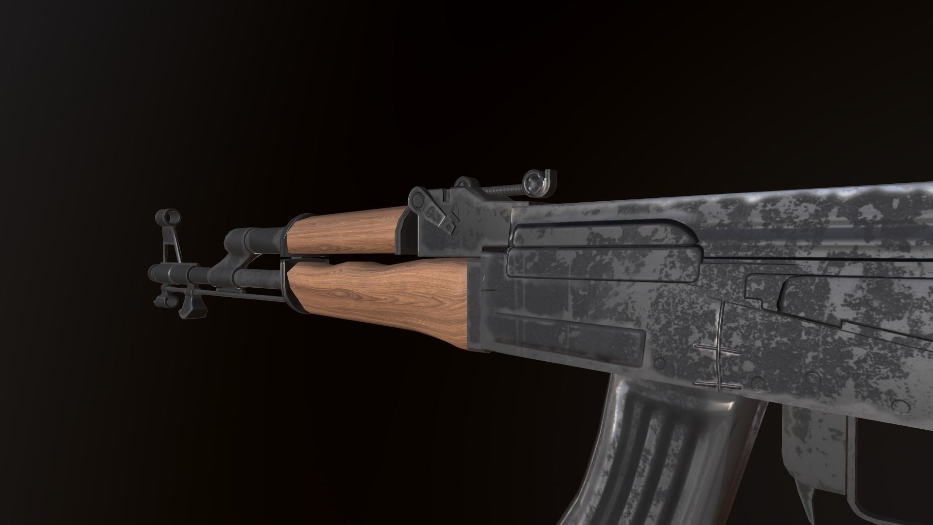 AKM - Model and Textures  Low-poly 3D model_4