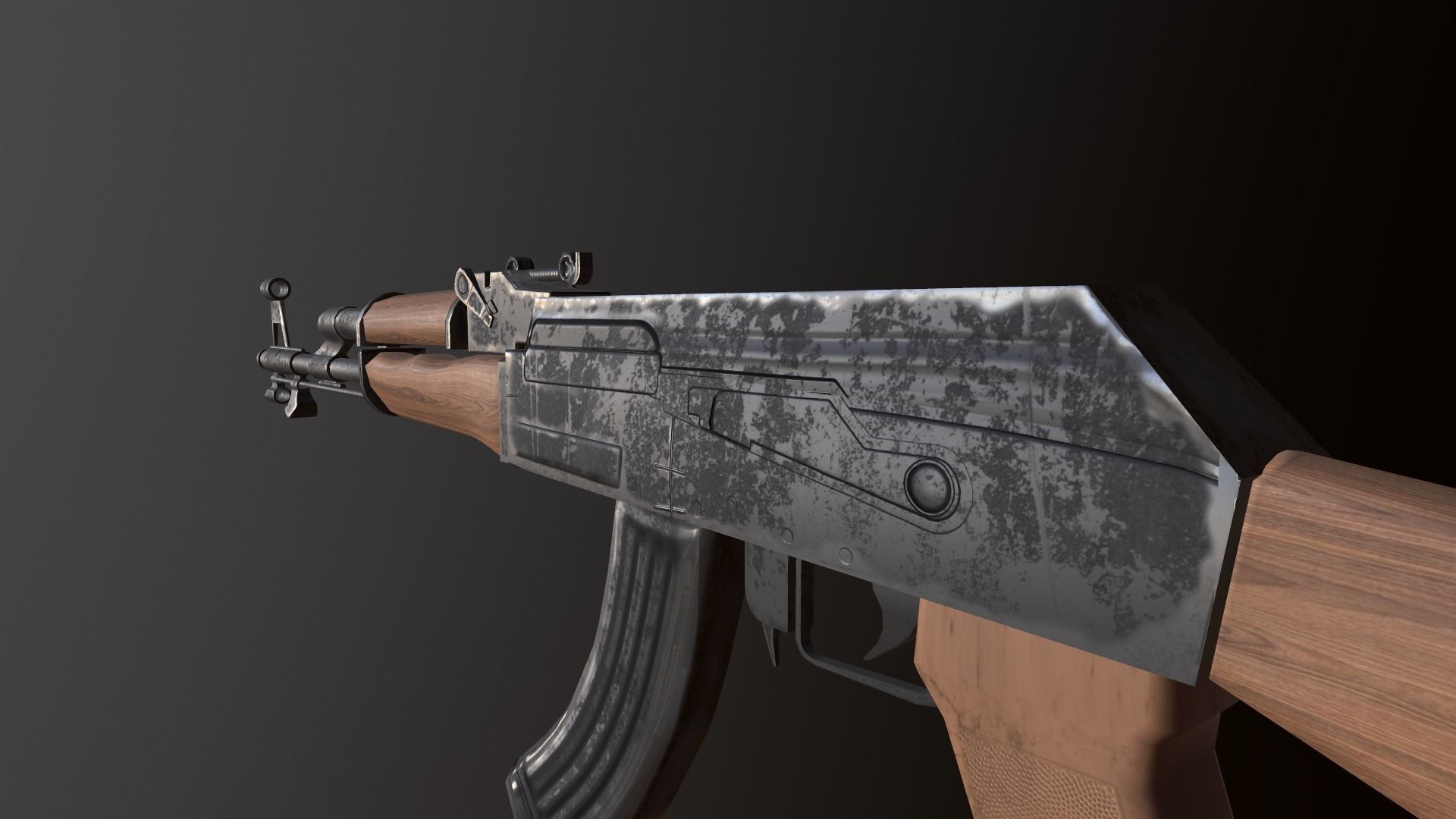 AKM - Model and Textures  Low-poly 3D model_5