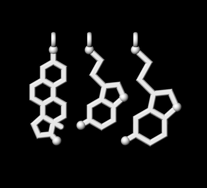 Molecule Pendant 3D print model_1