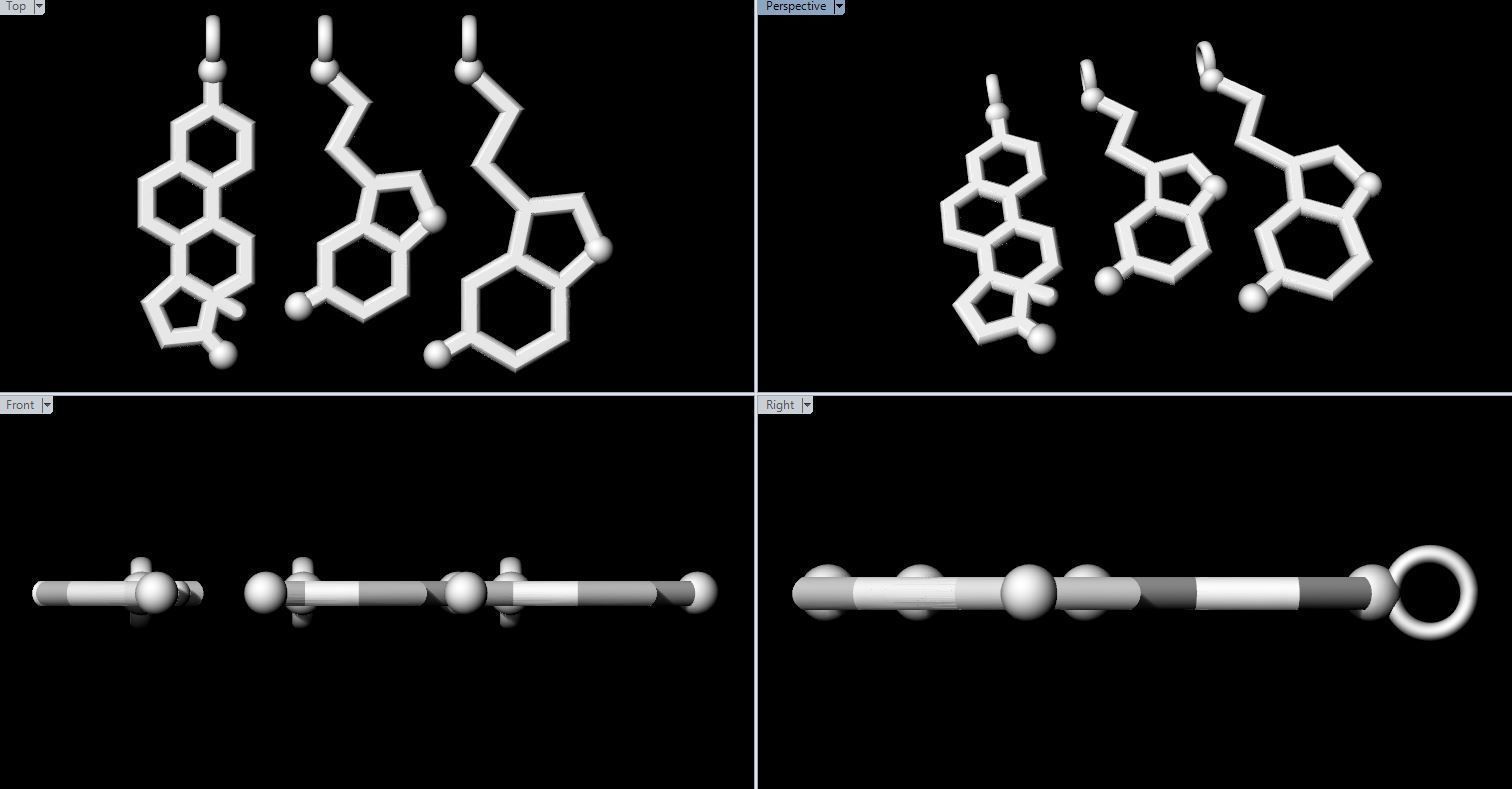 Molecule Pendant 3D print model_3