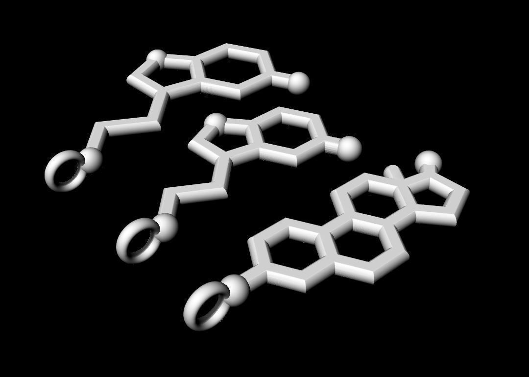 Molecule Pendant 3D print model_2