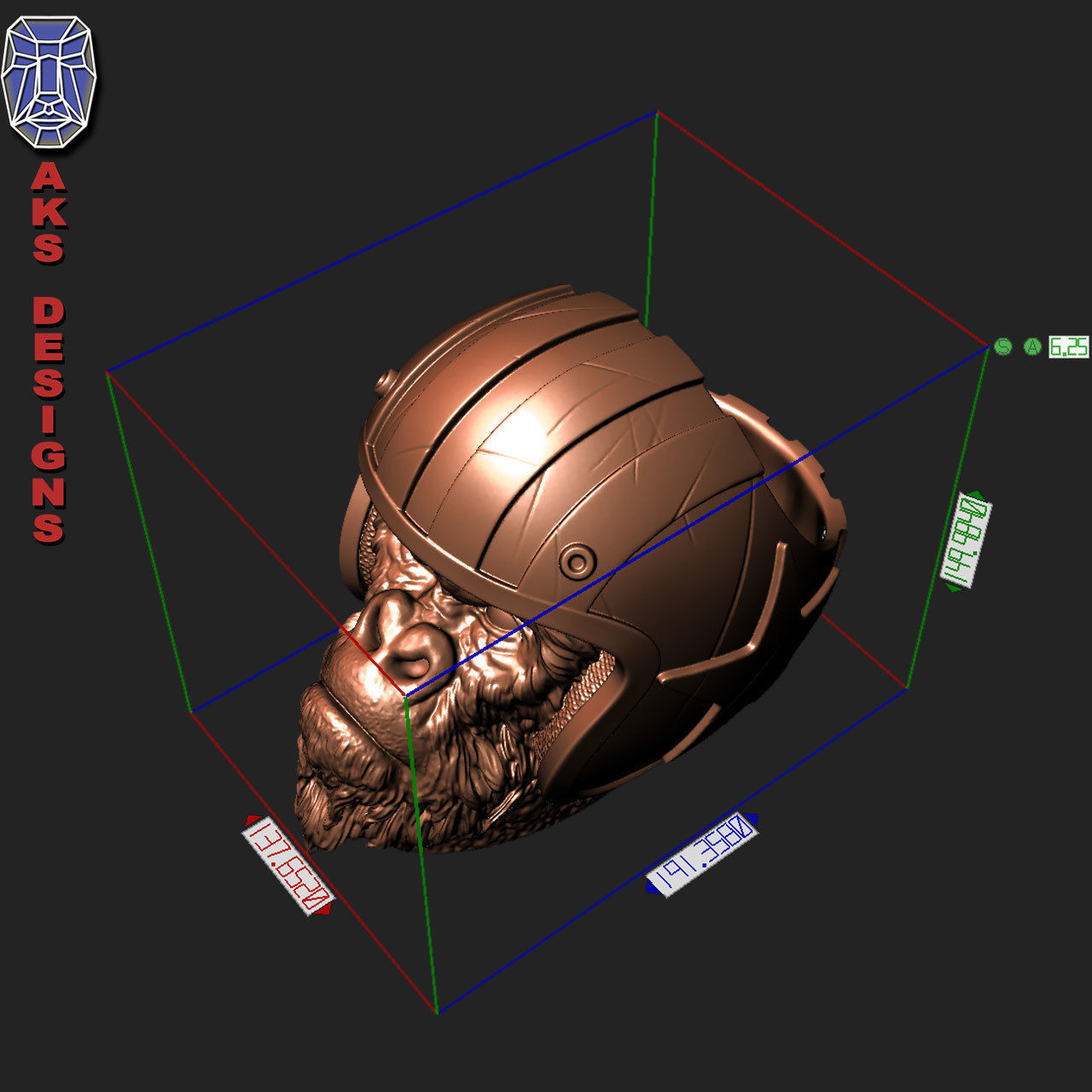 Biker gorilla 1 Penstand cum flowerpot 3D print model_15