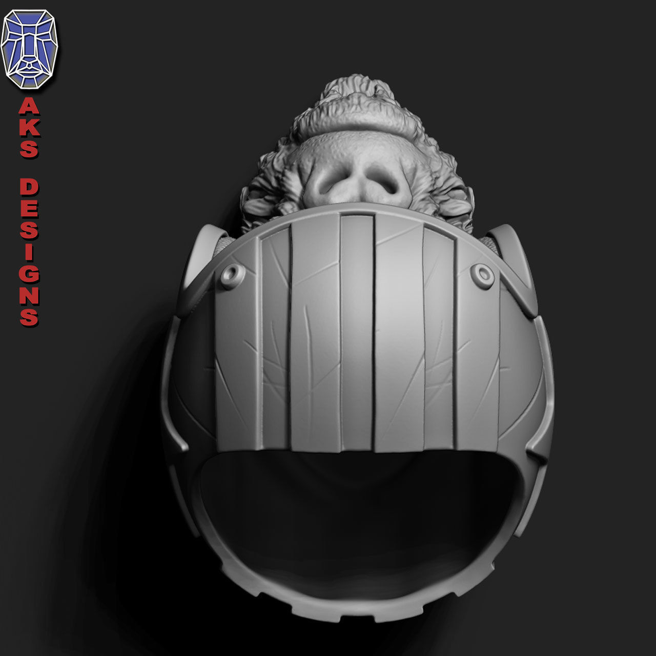 Biker gorilla 1 Penstand cum flowerpot 3D print model_9