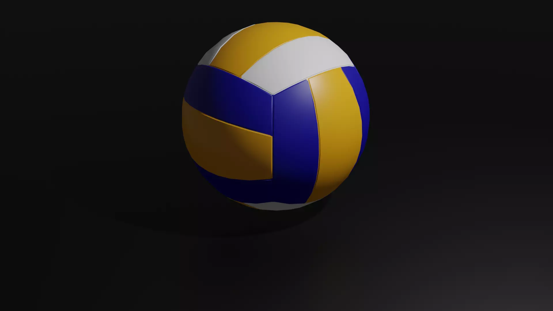 Volleyball ball Low-poly 3D model_0