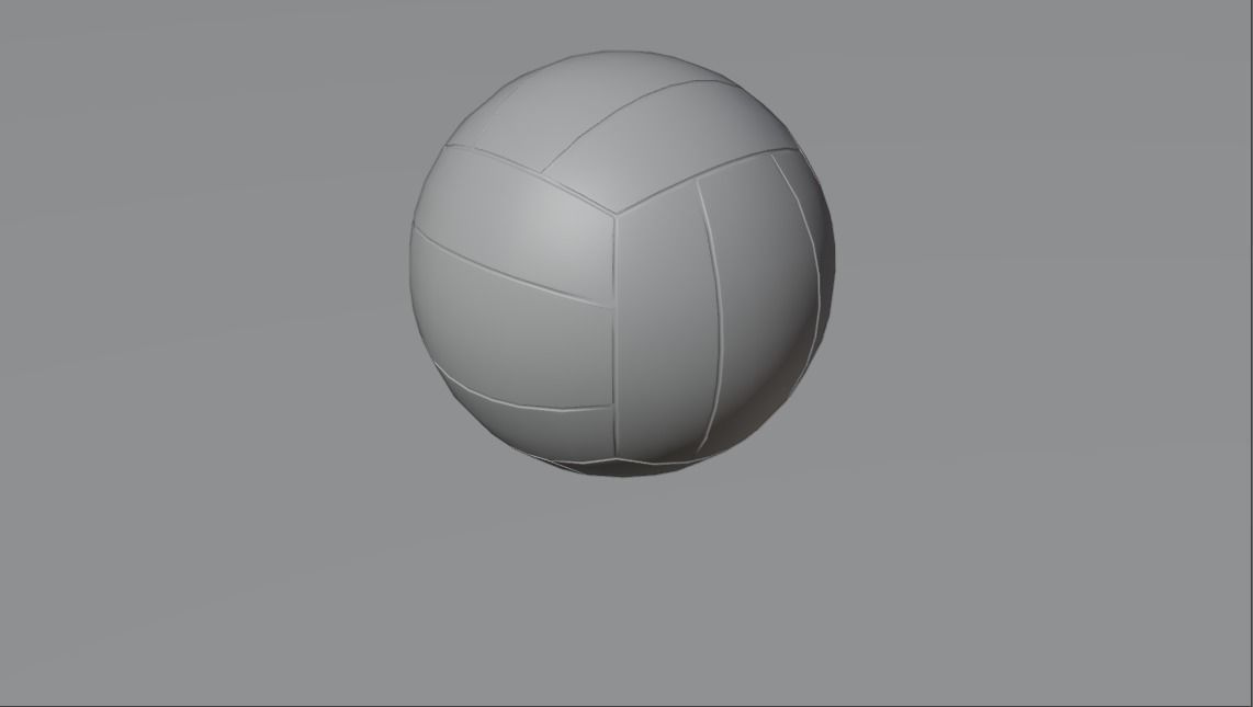 Volleyball ball Low-poly 3D model_2