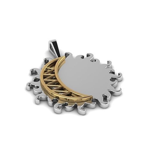 Sun Moon Pendant 3D print model