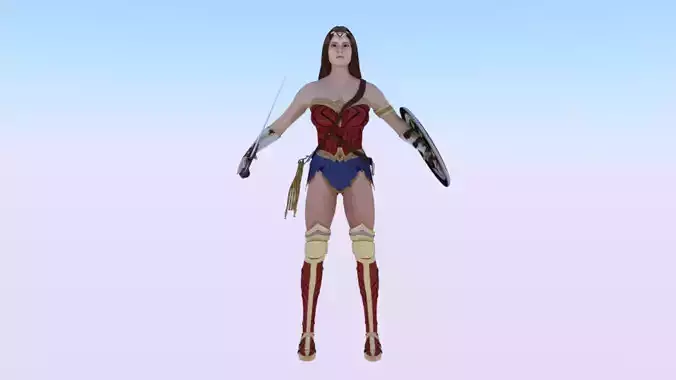 Wonder Woman Low-poly 3D model