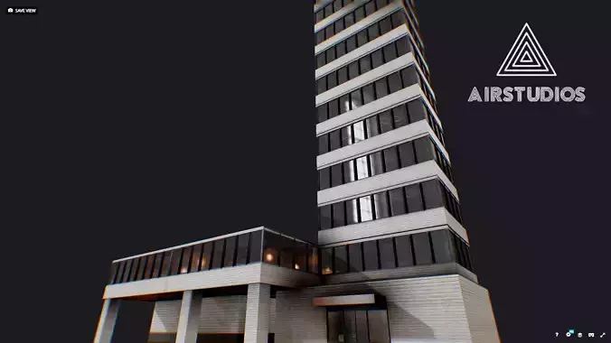 Low Poly - New York Building Skyscraper Low-poly 3D model